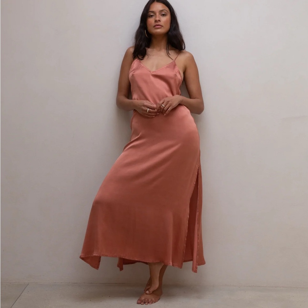 Bahhgoose Silk Slit Dress, S/M